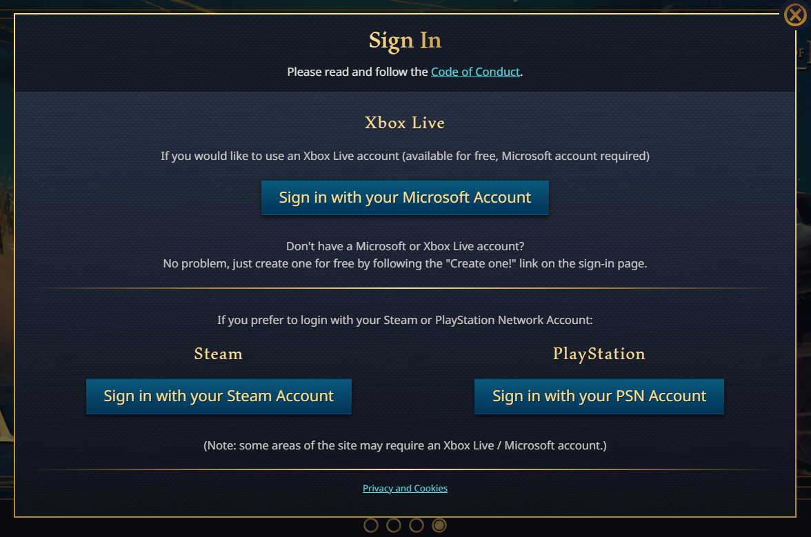 Age of Empires sign in screen.png