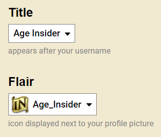 Title and Flair