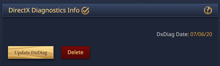 DxDiag update