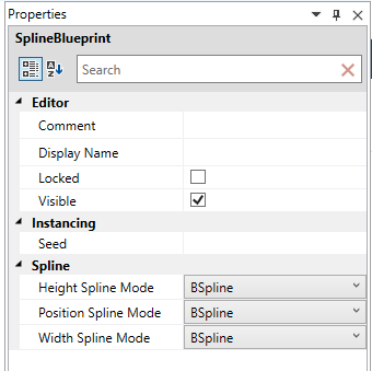 Spline Properties