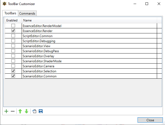 Customize Toolbars