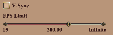 FPS limit bar from 15 to Infinite